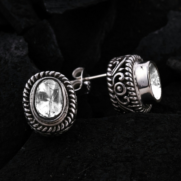 Polki Diamonds Jewelry - POLKI DIAMOND ARTISAN EARRINGS